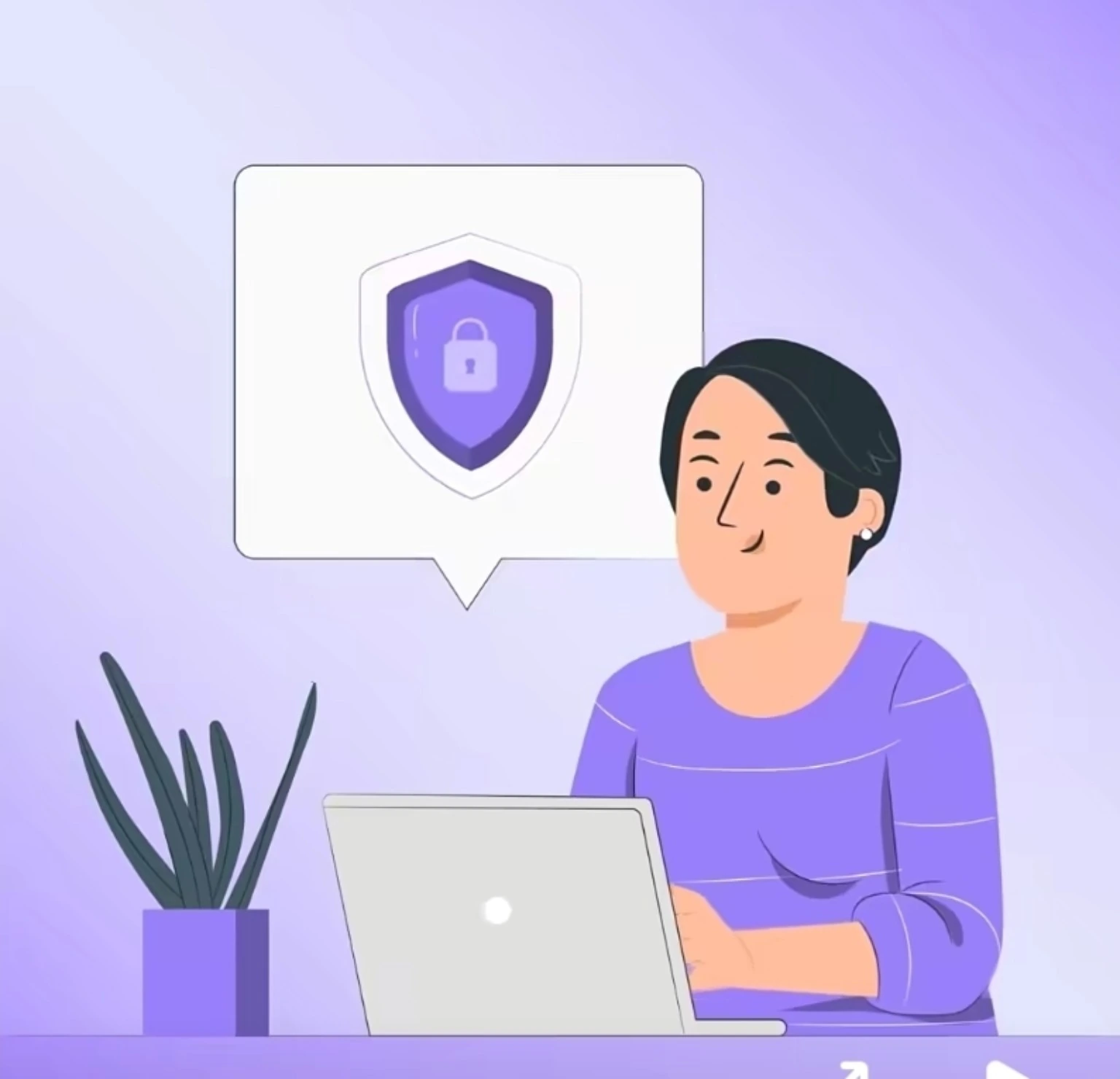 Secure professional hosting illustration